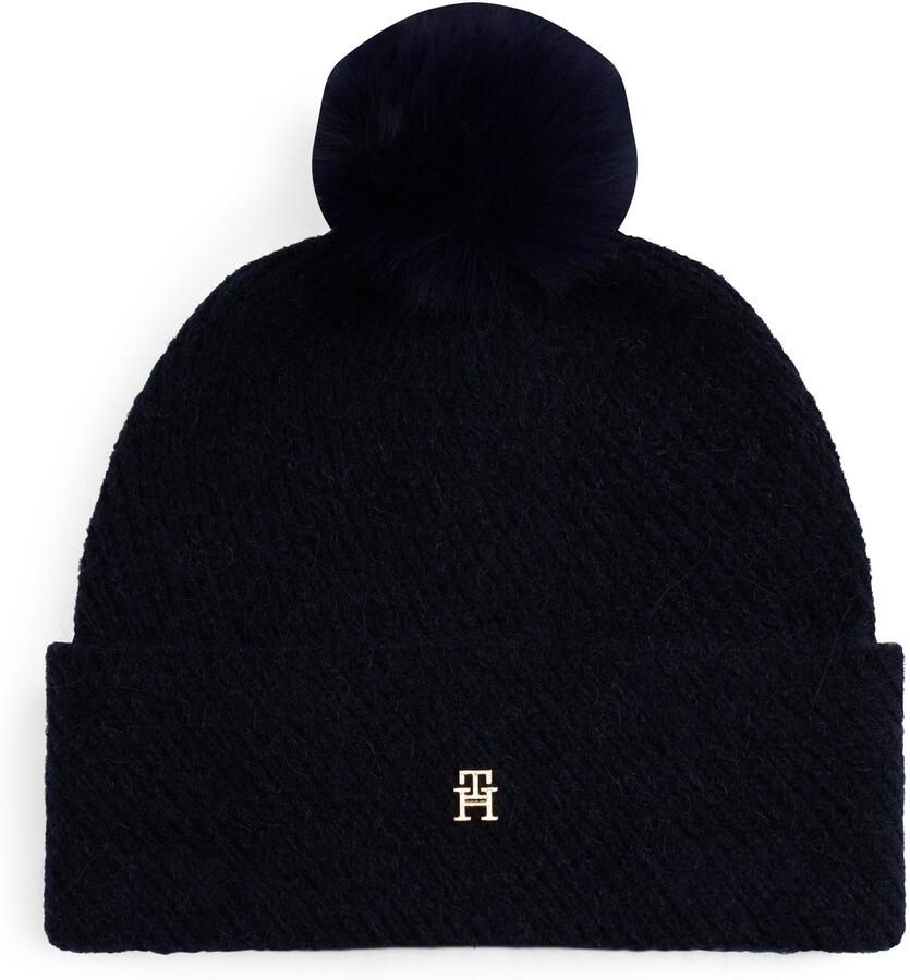 Tommy Hilfiger Pomponmuts POM BEANIE Regular fit met pompon - Foto 3