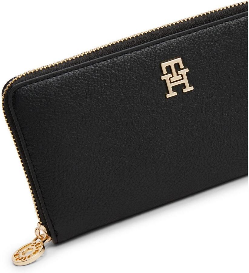 Tommy Hilfiger Portemonnee TH DISTINCT LRG ZA dames portemonnee met gouden th-logo element