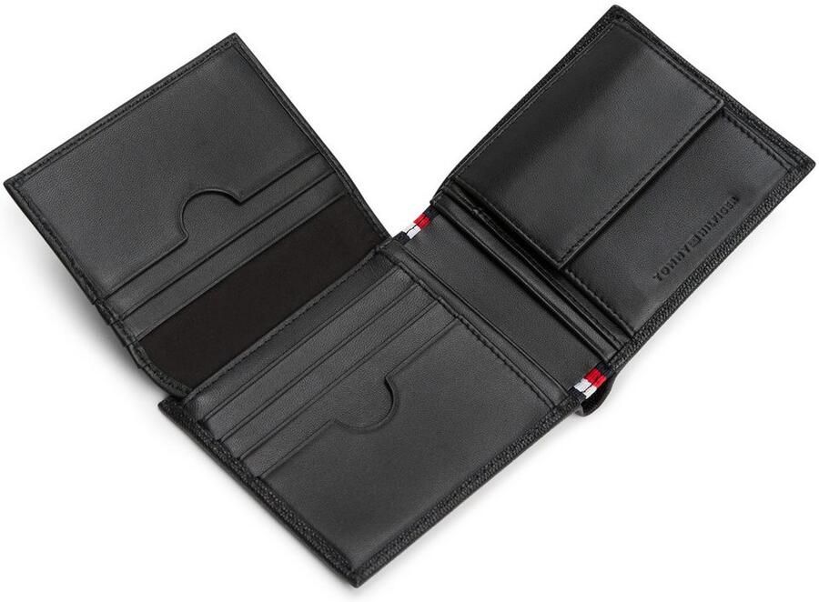 Tommy Hilfiger Portemonnee TH FLAG CC FLAP AND COIN heren portemonnee met label en logovlag