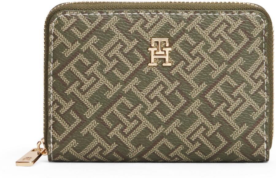 Tommy Hilfiger Portemonnee TH ICON COMP ZA MONO PRINT dames portemonnee met contrastnaad - Foto 4