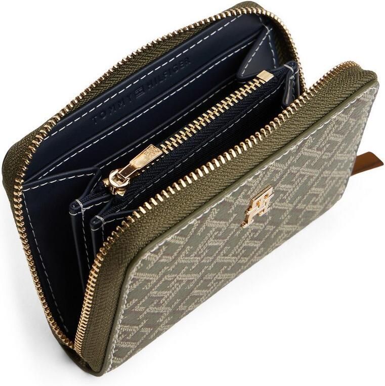 Tommy Hilfiger Portemonnee TH ICON COMP ZA MONO PRINT dames portemonnee met contrastnaad - Foto 2