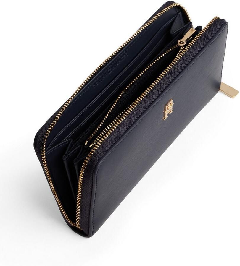 Tommy Hilfiger Portemonnee TH ICON LRG ZA dames portemonnee met edel th-logo element