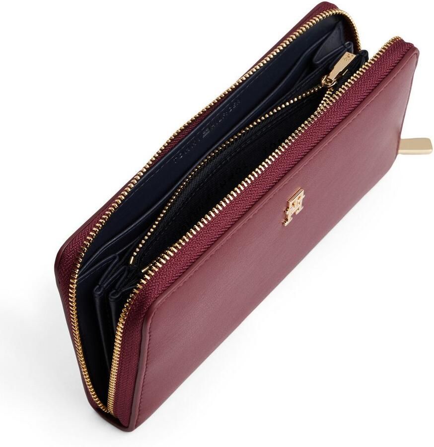 Tommy Hilfiger Portemonnee TH ICON LRG ZA dames portemonnee met edel th-logo element