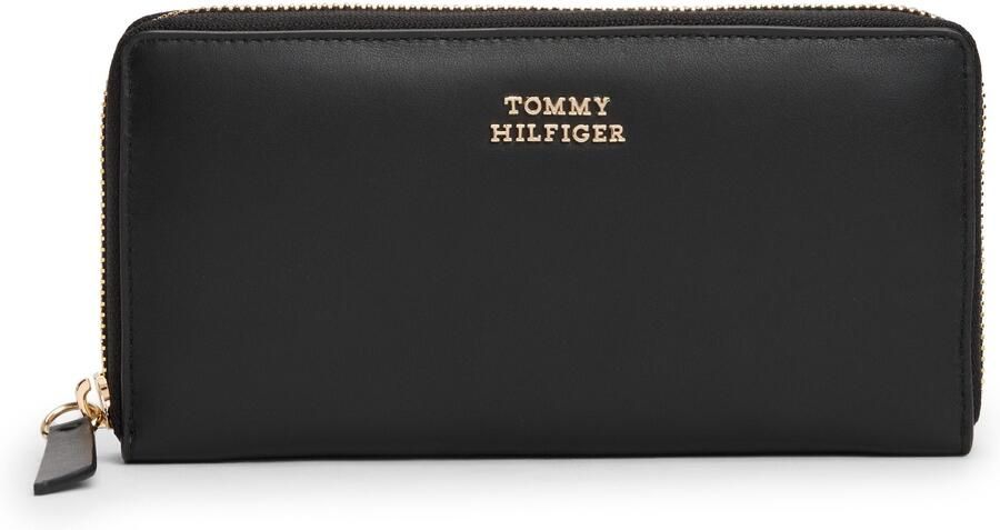 Tommy Hilfiger Portemonnee TH LEATHER SLG LRG ZA dames portemonnee met gouden logo-opschrift - Foto 5