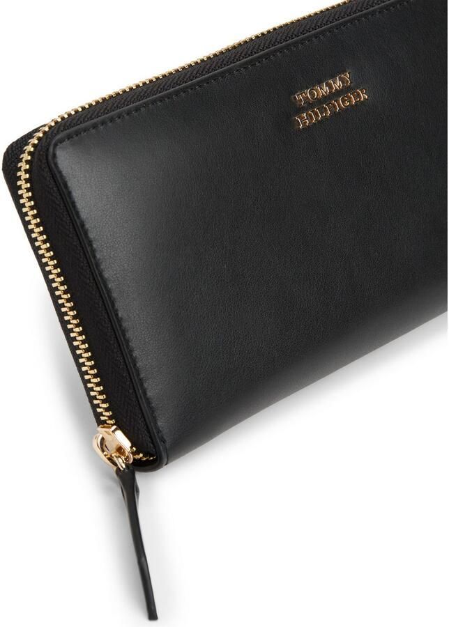 Tommy Hilfiger Portemonnee TH LEATHER SLG LRG ZA dames portemonnee met gouden logo-opschrift - Foto 2