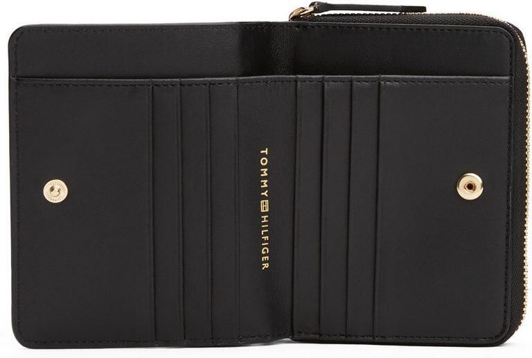 Tommy Hilfiger Portemonnee TH LEATHER SLG MED ZA FLAP dames portemonnee met gouden logo-opschrift - Foto 3