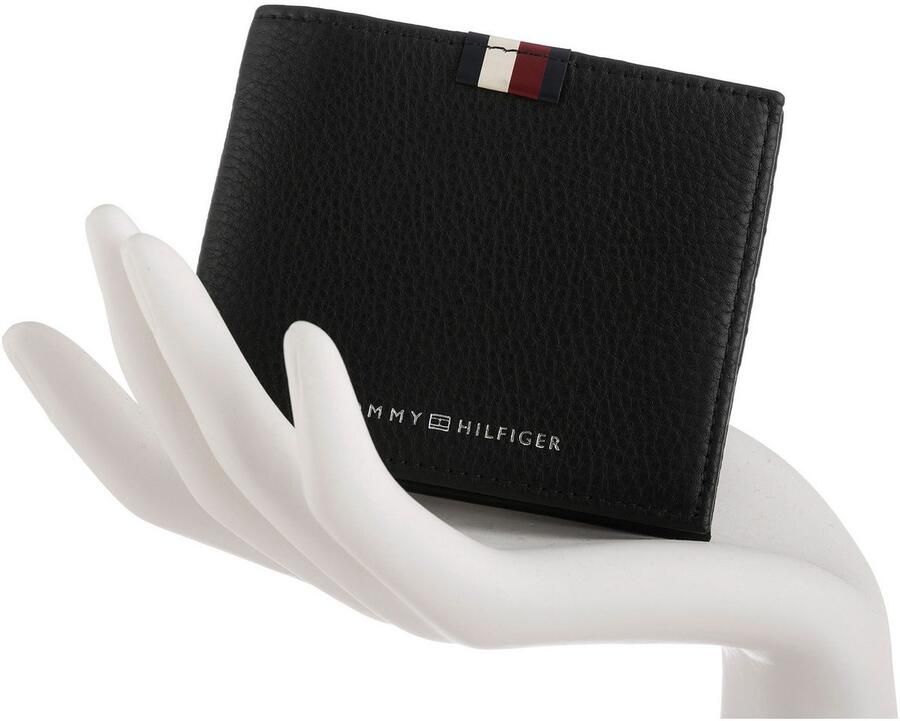 Tommy Hilfiger Portemonnee TH PREM LEA MINI CC WALLET heren portemonnee met logo en logovlag