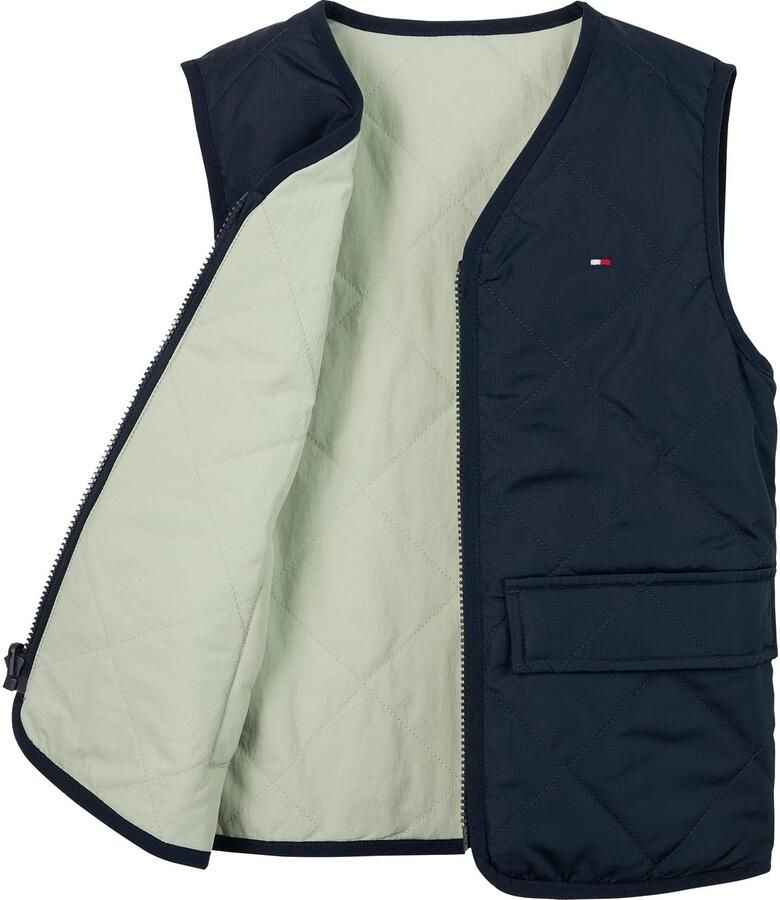Tommy Hilfiger Reversible-gilet REV MIX MEDIA QUILTED VEST voor kinderen tot 16 jaar met grote zakken
