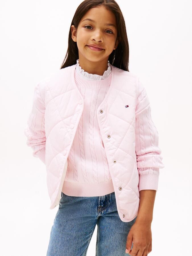 Tommy Hilfiger Reversible-gilet REVERSIBLE QUILTED VEST voor kinderen tot 16 jaar met grote drukknopen - Foto 6