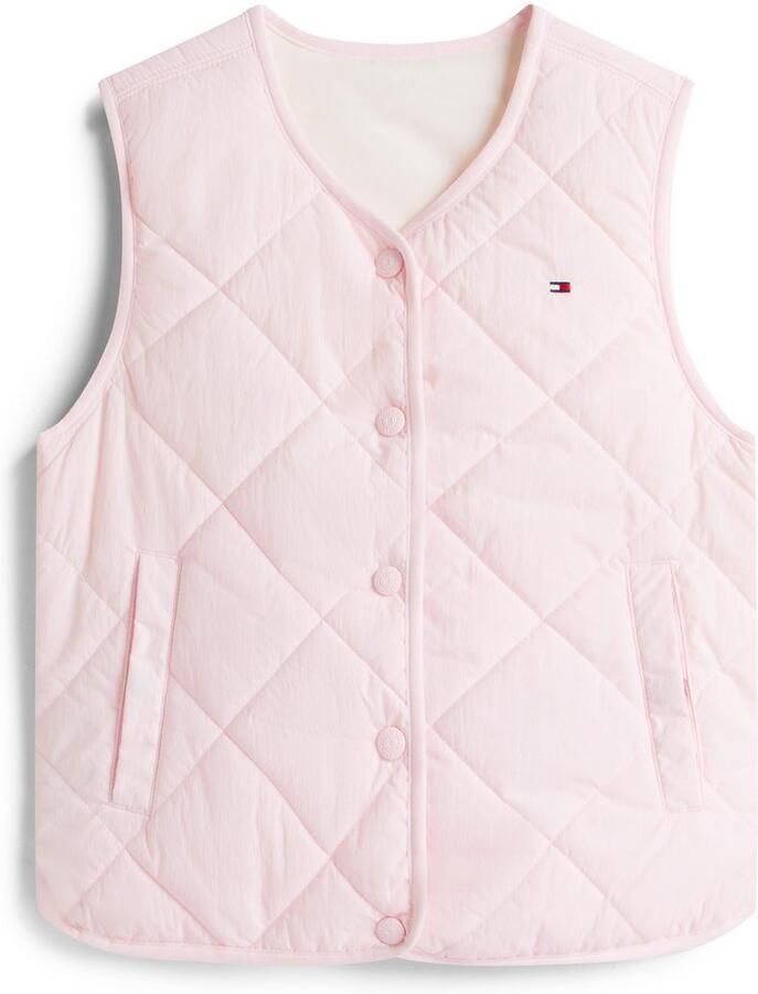 Tommy Hilfiger Reversible-gilet REVERSIBLE QUILTED VEST voor kinderen tot 16 jaar met grote drukknopen - Foto 2