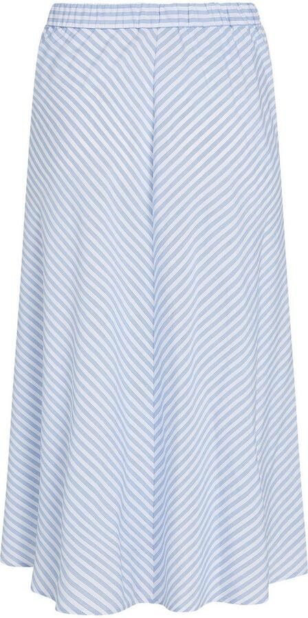 Tommy Hilfiger Rok in a-lijn CRINKLE VISCOSE MIX MIDI SKIRT met streepjespatroon met tunnelkoord aan de taille - Foto 3