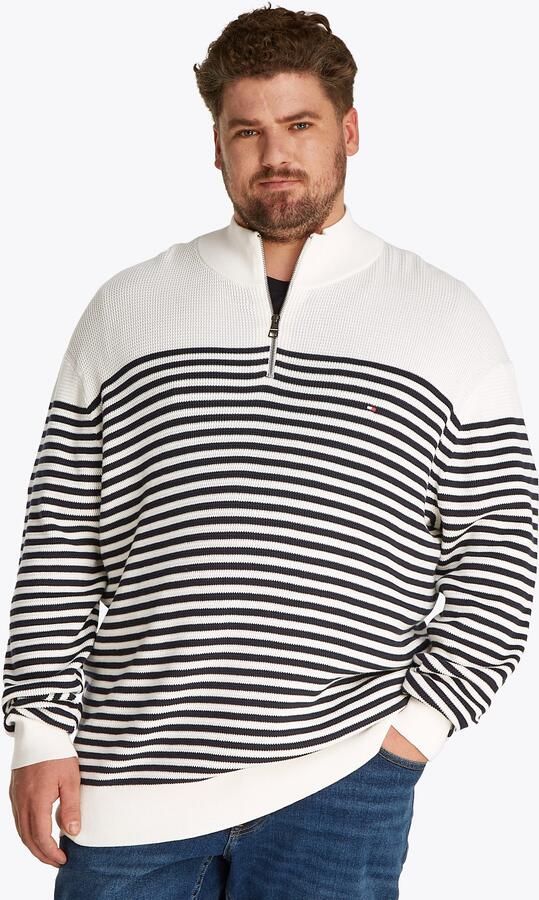 Tommy Hilfiger Schipperstrui BT-RACKING STRUCTURE ZIP MOCK-B Grote maten met fijne structuur - Foto 5