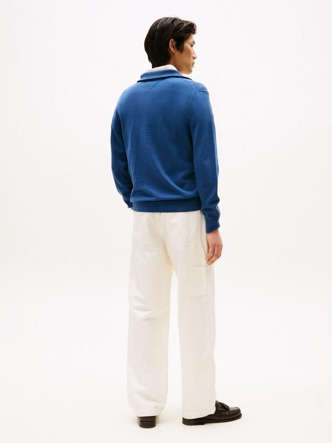 TOMMY HILFIGER Heren Truien & Vesten Essential Cotton Zip Mock Blauw - Foto 7