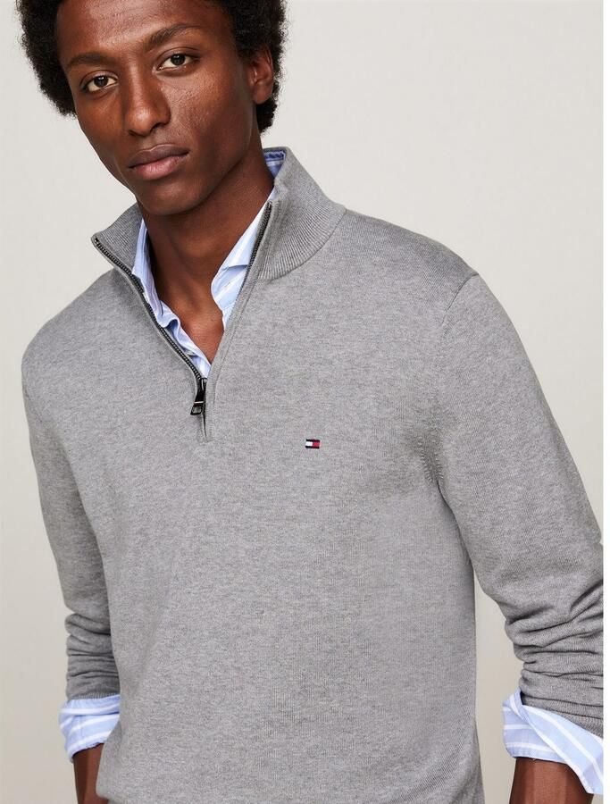 Tommy Hilfiger Schipperstrui ESSENTIAL COTTON ZIP MOCK - Foto 3