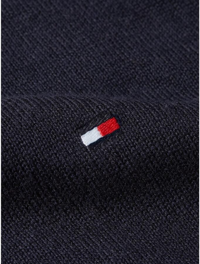 Tommy Hilfiger Blauwe Pima Organisch Katoen Kasjmier Zip Mock Gebreid Blue Heren - Foto 5