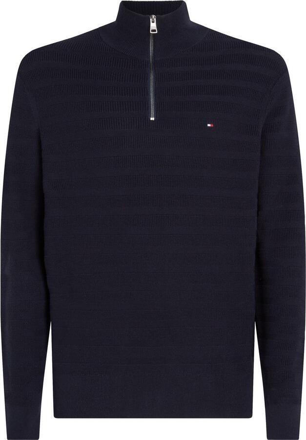 Tommy Hilfiger Schipperstrui STRIPE STRUCTURE ZIP MOCK - Foto 5