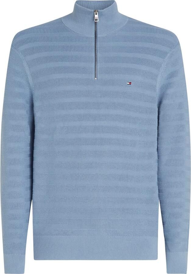 Tommy Hilfiger Schipperstrui STRIPE STRUCTURE ZIP MOCK - Foto 7