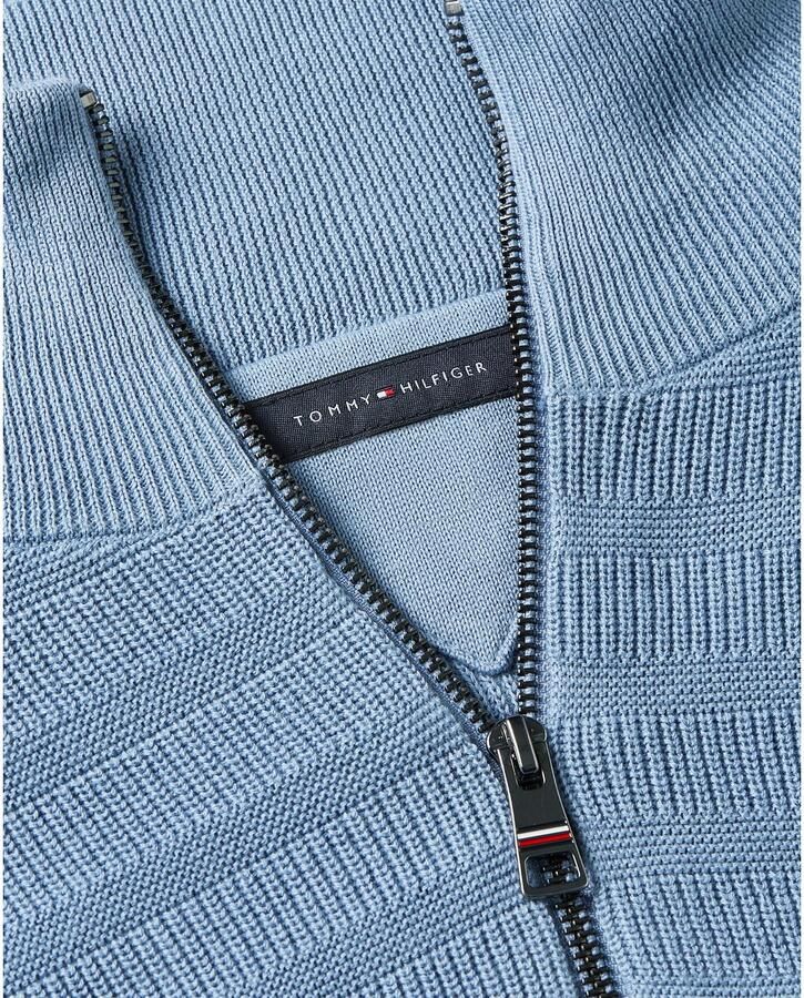 Tommy Hilfiger Schipperstrui STRIPE STRUCTURE ZIP MOCK - Foto 2
