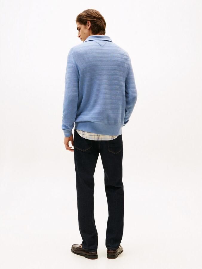 Tommy Hilfiger Schipperstrui STRIPE STRUCTURE ZIP MOCK - Foto 4