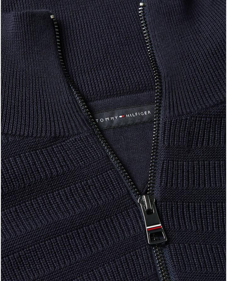 Tommy Hilfiger Schipperstrui STRIPE STRUCTURE ZIP MOCK - Foto 2