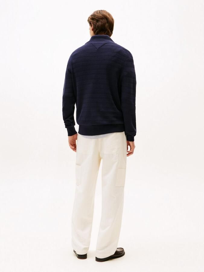 Tommy Hilfiger Schipperstrui STRIPE STRUCTURE ZIP MOCK - Foto 4