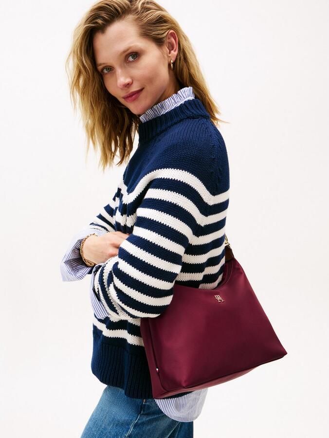 Tommy Hilfiger Schoudertas POPETTE SHOULDER BAG dames schoudertas draagtas met th-sierstuk - Foto 5