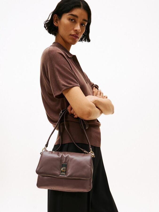 Tommy Hilfiger Schoudertas SOFT LEATHER CONV CROSSOVER dames schoudertas met elegante draaisluiting - Foto 3