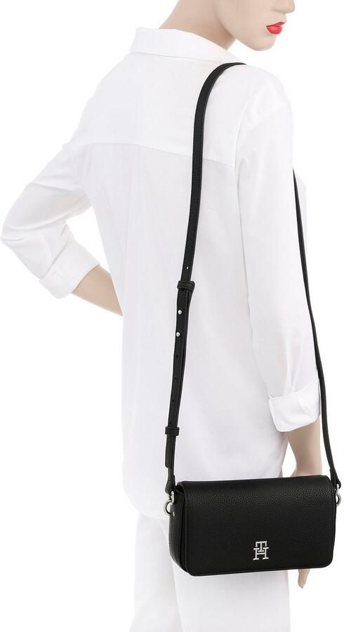 Tommy Hilfiger Schoudertas TH EMBLEM FLAP CROSSOVER met th-embleem aan de voorkant - Foto 4