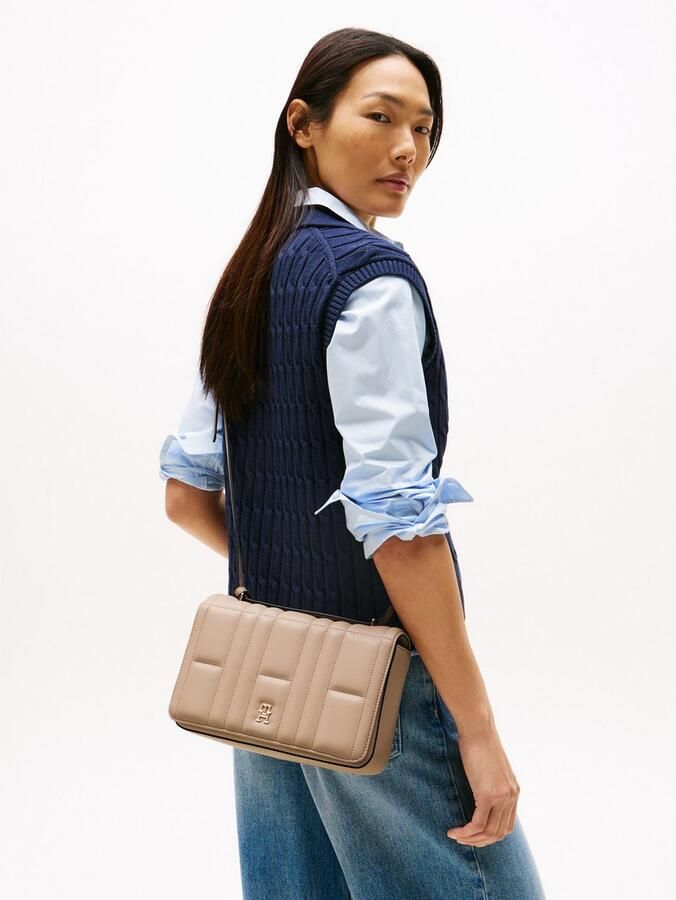 Tommy Hilfiger Schoudertas TH FEMININE CONV CROSSOVER dames-schoudertas clutch minibag met modieuze quilting - Foto 3