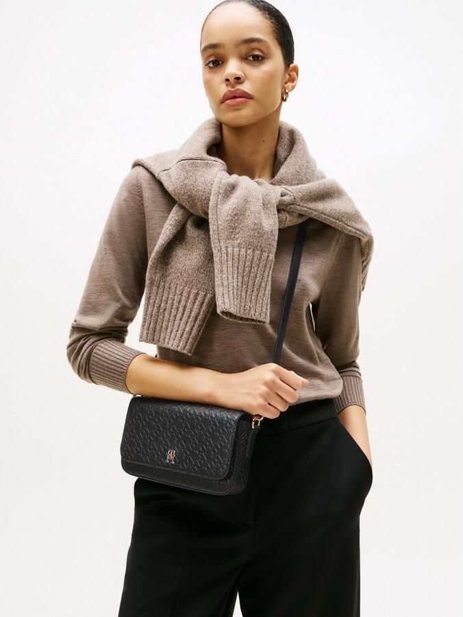 Tommy Hilfiger Schoudertas TH ICON CONV CROSSOVER MONO dames schoudertas minibag met th-logo - Foto 3