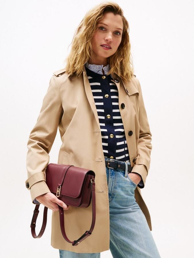 Tommy Hilfiger Schoudertas TH LIBRE FLAP CROSSOVER damen schultertasche minibag mit goldfarbenem th-schmuckelement - Foto 3