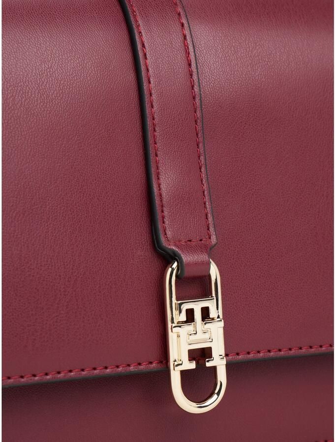 Tommy Hilfiger Schoudertas TH LIBRE FLAP CROSSOVER damen schultertasche minibag mit goldfarbenem th-schmuckelement - Foto 2