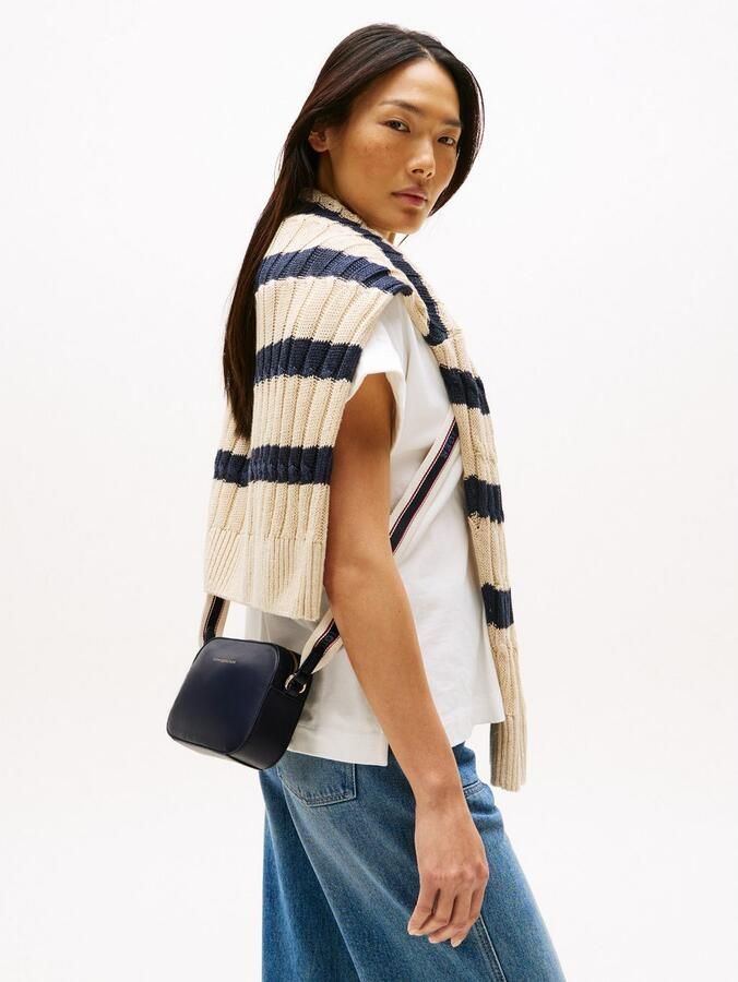 Tommy Hilfiger Schoudertas TH LOGOTAPE CAMERA BAG dames schoudertas minibag met logo op schouderriem - Foto 3