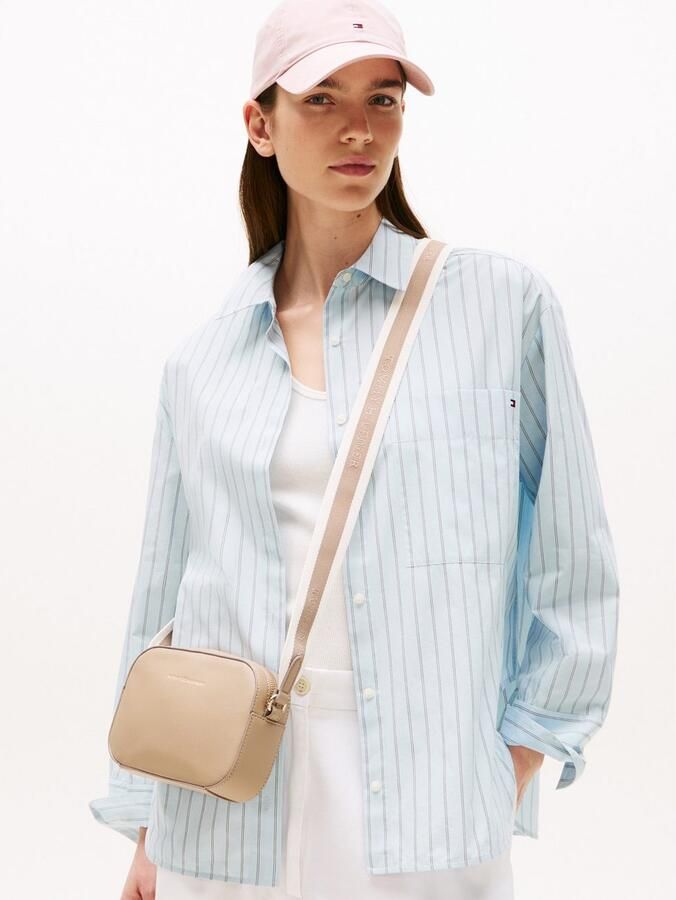 Tommy Hilfiger Schoudertas TH LOGOTAPE CAMERA BAG dames schoudertas minibag met logo op schouderriem - Foto 3