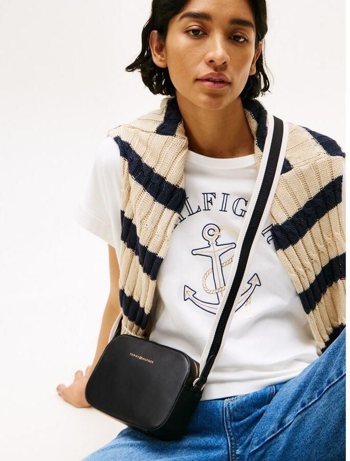 Tommy Hilfiger Schoudertas TH LOGOTAPE CAMERA BAG dames schoudertas minibag met logo op schouderriem - Foto 3