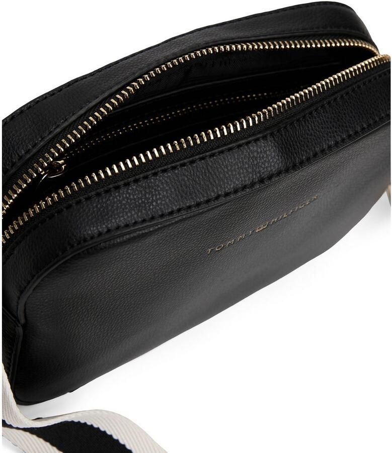 Tommy Hilfiger Schoudertas TH LOGOTAPE CAMERA BAG dames schoudertas minibag met logo op schouderriem