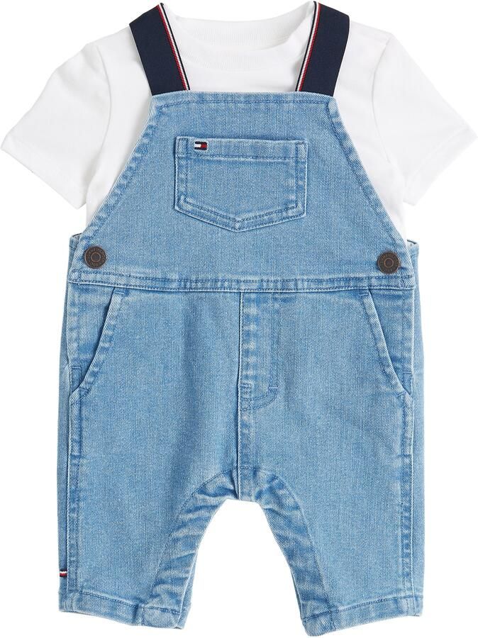 Tommy Hilfiger Shirt broek DENIM DUNGAREE T-shirt en tuinbroek in set voor kinderen tot 2 jaar (set 2-delig) - Foto 2