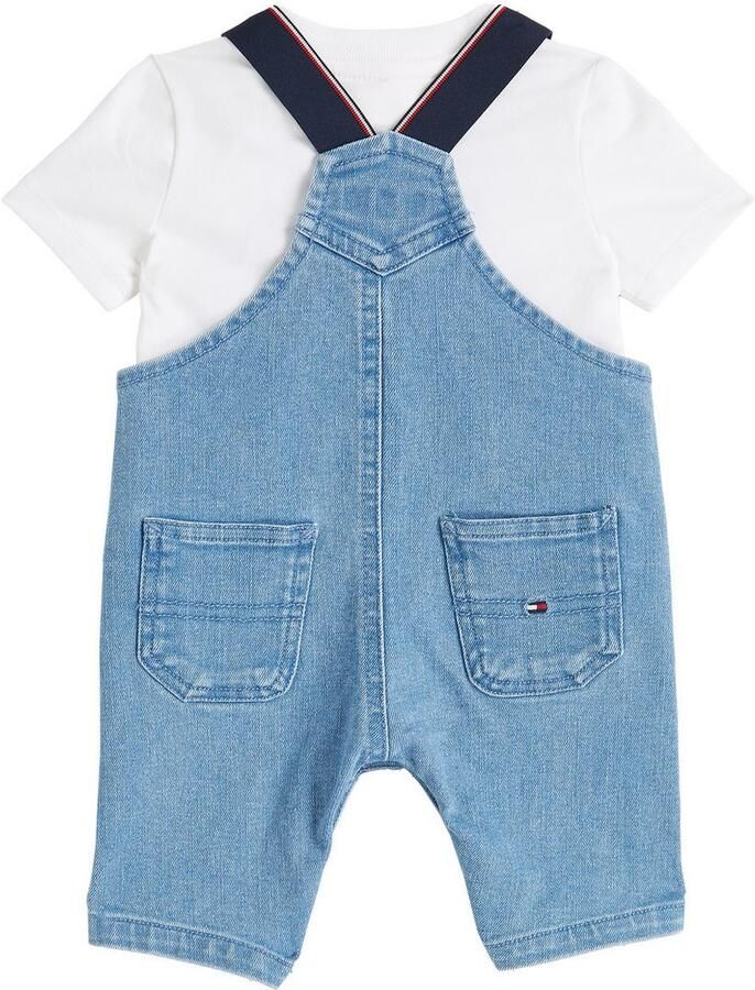 Tommy Hilfiger Shirt broek DENIM DUNGAREE T-shirt en tuinbroek in set voor kinderen tot 2 jaar (set 2-delig)