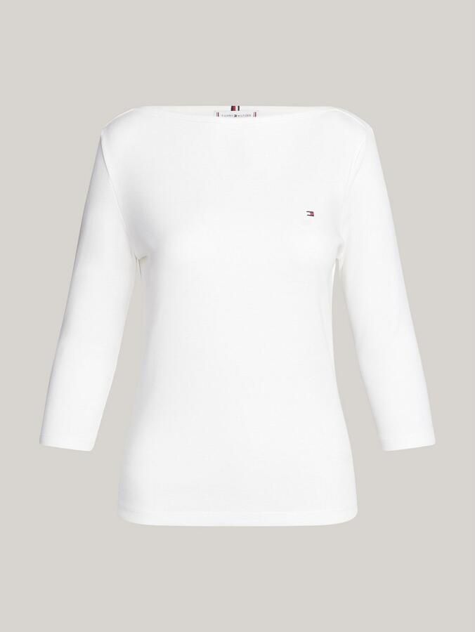 Tommy Hilfiger Shirt met 3 4 mouwen NEW CODY SLIM BOAT-NK 3 4SLV met boothals en strepen - Foto 8