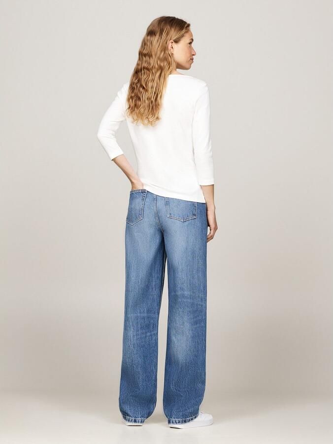 Tommy Hilfiger Shirt met 3 4 mouwen NEW CODY SLIM BOAT-NK 3 4SLV met boothals en strepen - Foto 9