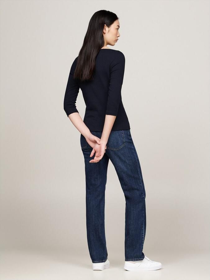 Tommy Hilfiger Shirt met 3 4 mouwen NEW CODY SLIM BOAT-NK 3 4SLV met boothals en strepen - Foto 7