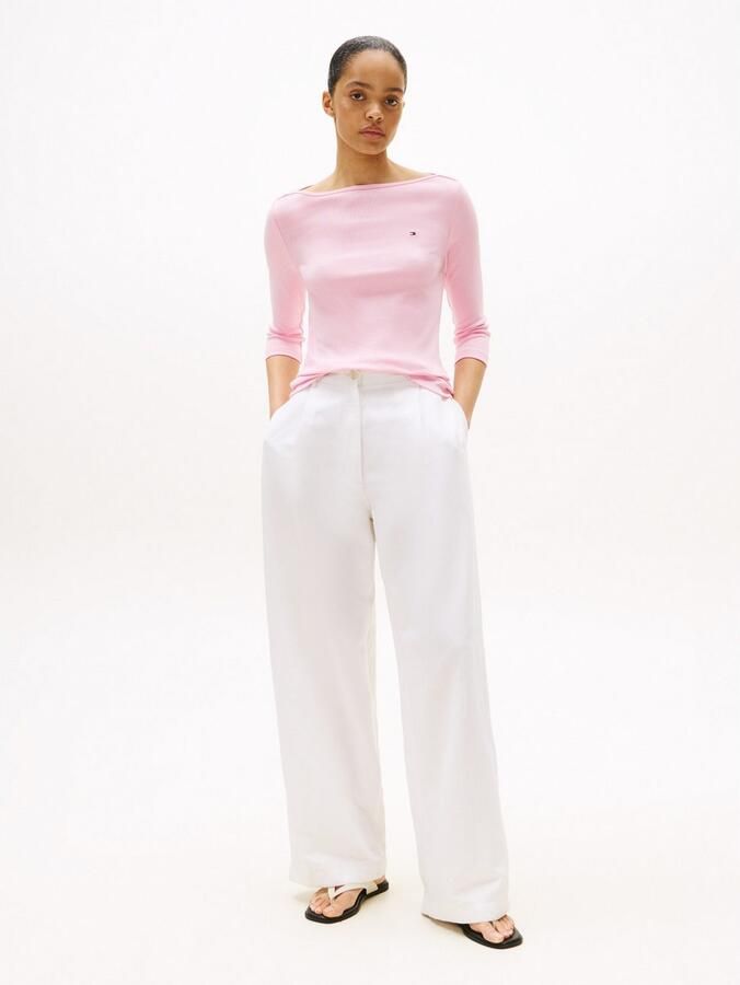 Tommy Hilfiger Shirt met 3 4 mouwen NEW CODY SLIM BOAT-NK 3 4SLV met boothals en strepen - Foto 2