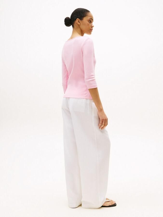 Tommy Hilfiger Shirt met 3 4 mouwen NEW CODY SLIM BOAT-NK 3 4SLV met boothals en strepen - Foto 3