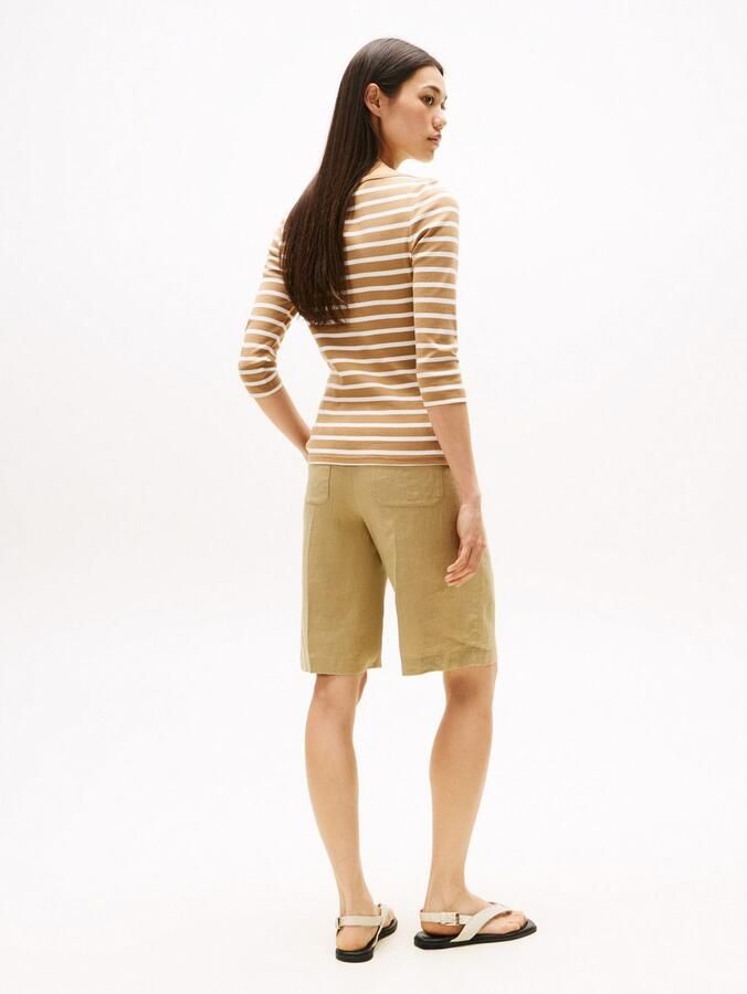 Tommy Hilfiger Shirt met 3 4 mouwen NEW CODY SLIM BOAT-NK 3 4SLV met boothals en strepen - Foto 3