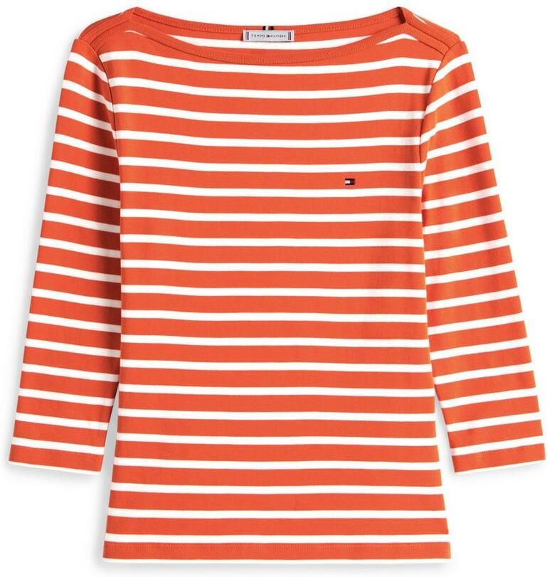 Tommy Hilfiger Shirt met 3 4 mouwen NEW CODY SLIM BOAT-NK 3 4SLV met boothals en strepen