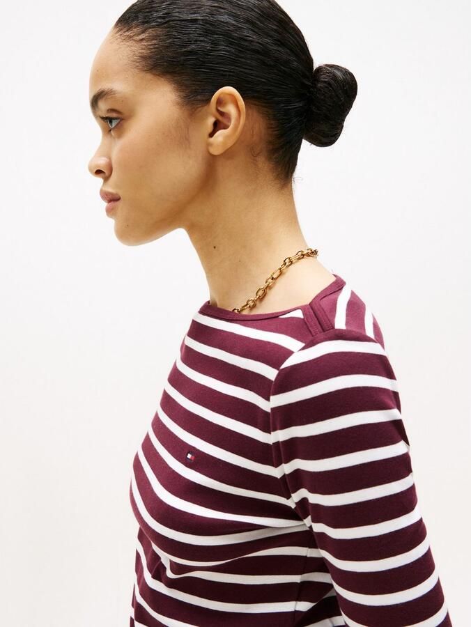 Tommy Hilfiger Shirt met 3 4 mouwen NEW CODY SLIM BOAT-NK 3 4SLV met boothals en strepen - Foto 2