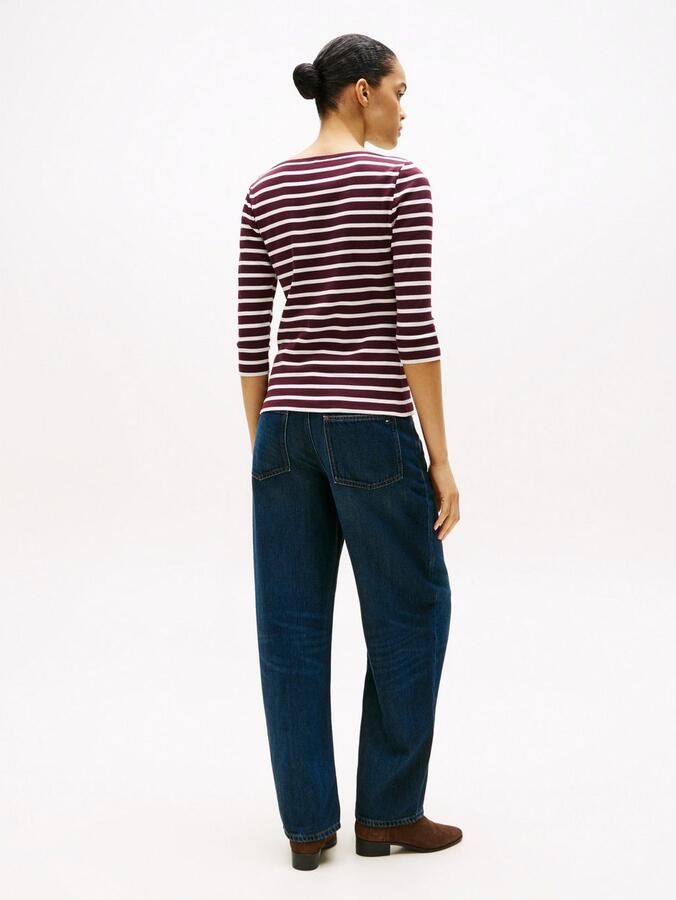 Tommy Hilfiger Shirt met 3 4 mouwen NEW CODY SLIM BOAT-NK 3 4SLV met boothals en strepen - Foto 4