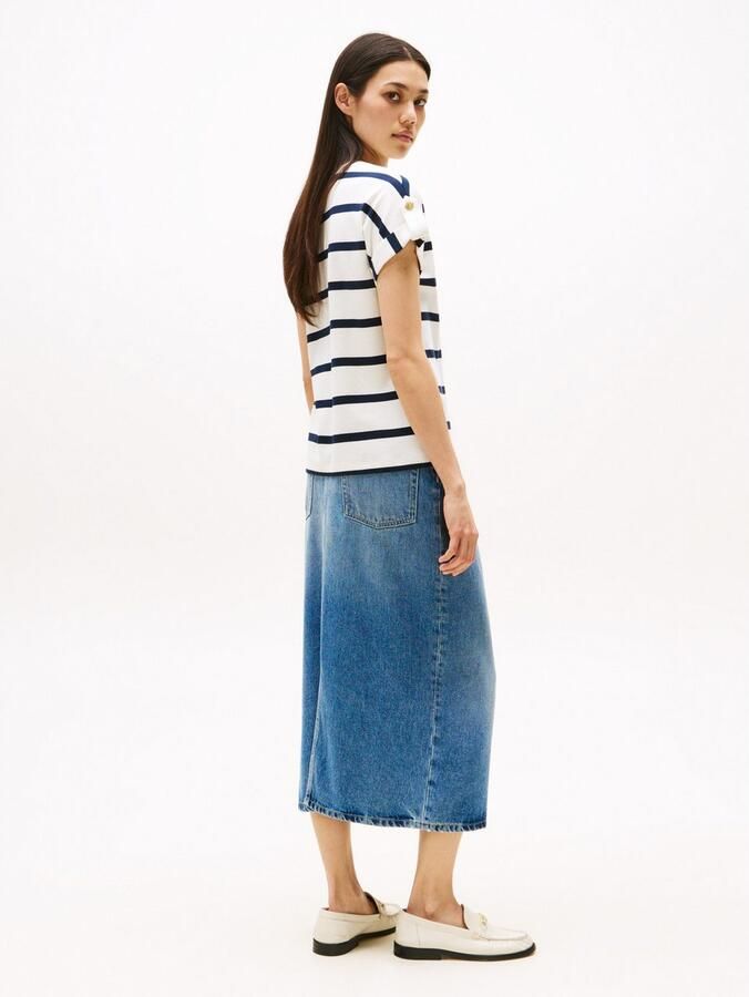 Tommy Hilfiger Shirt met korte mouwen GOLD BUTTON MDRN C-NK SS TEE - Foto 2