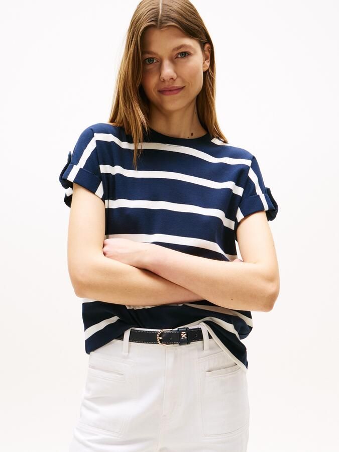 Tommy Hilfiger Shirt met korte mouwen GOLD BUTTON MDRN C-NK SS TEE - Foto 4