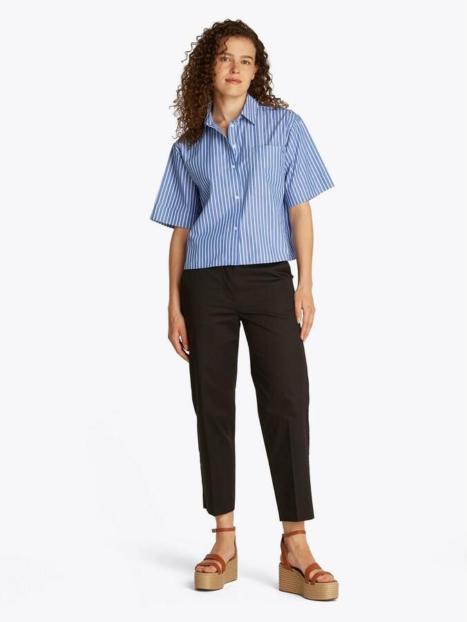 Tommy Hilfiger Shirt met korte mouwen POPLIN BOXY SHORT S S SHIRT met borstzak logo-borduursel - Foto 3